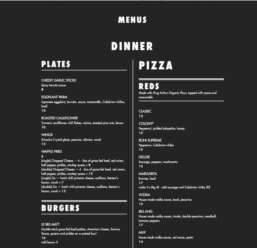 Emmy Squared Pizza: Nulu Menu image 1